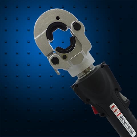 Inline cordless hydraulic crimpers